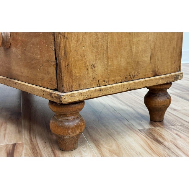 Antique English Victorian Pine Chest of Drawers For Sale - Image 13 of 15