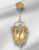 1920s 1920s Rococo Lanterns Pendant Lights With Etched Glass - a Pair For Sale - Image 5 of 15