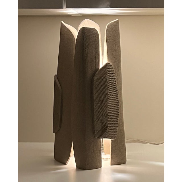 Henri Table Lamp in Ceramic by Katia Langeard For Sale - Image 4 of 10