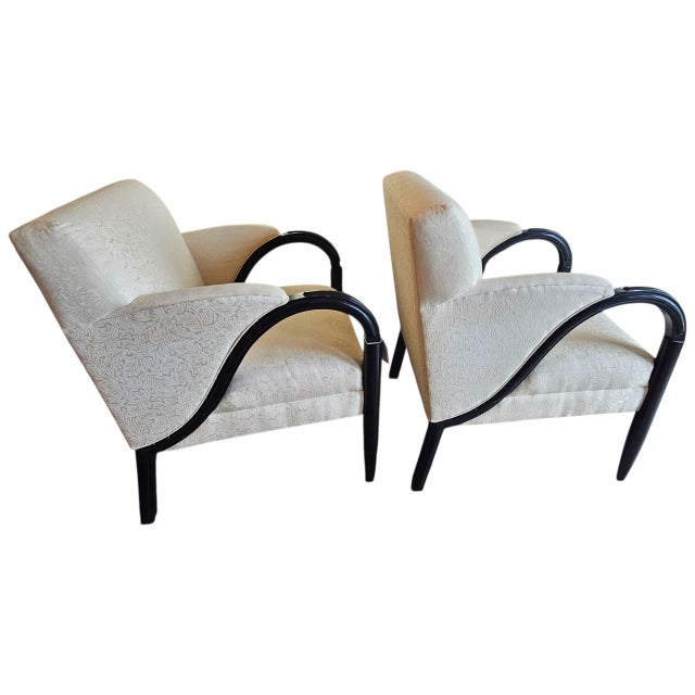 Directional Late 20th Century Pair of Accent Chairs by Larry Laslo For Sale - Image 4 of 9