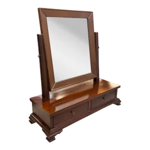 Vintage Craftique Traditional Chippendale Style Mahogany Table Top Vanity / Shave Mirror