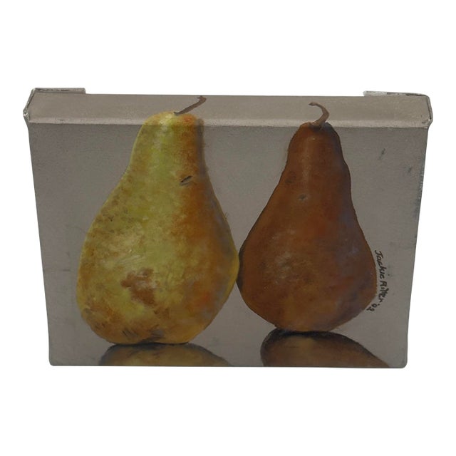 Original Pear Still Life Oil Painting on Gallery Wrapped Canvas 2002 For Sale