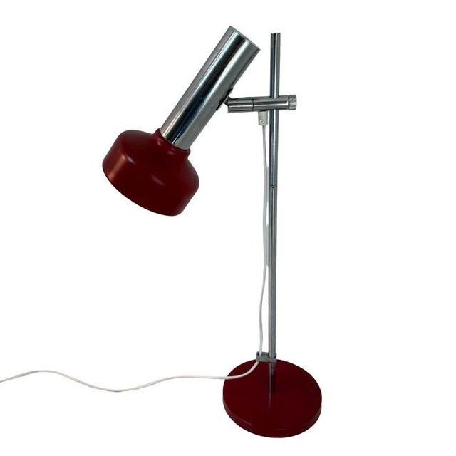 Late 20th Century Burgundy Red Desk Lamp from Gura, Germany, 1970s For Sale - Image 5 of 11