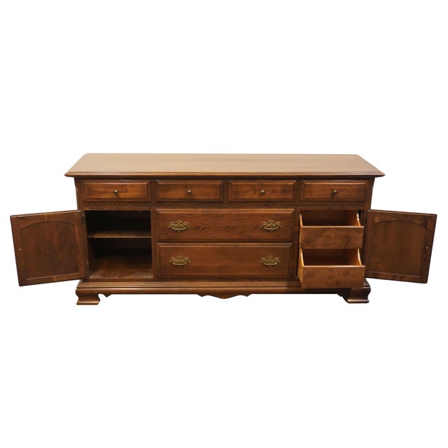 Late 20th Century Ethan Allen Classic Manor Solid Maple 72" Triple Door Dresser 15-5213 For Sale - Image 5 of 14