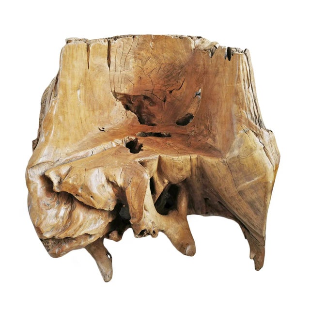 Wood Vintage Free Form Burl Wood Root Chair For Sale - Image 7 of 7