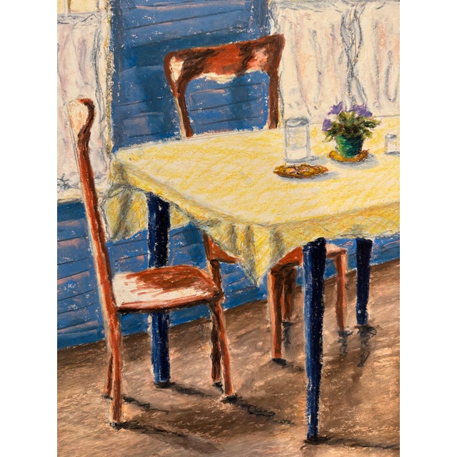 Contemporary 1980s Contemporary Oil Painting "Nimrod Dining Room" by Teresa DiMarco For Sale - Image 3 of 4
