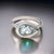 Metal Natural Solitaire Aquamarine Ring Size 6.5 14k W Gold 1.60 Cts Certified For Sale - Image 7 of 10