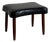 Vintage Danish Modern Teak & Black Leather Footstool Ottoman Mid Century Stool For Sale