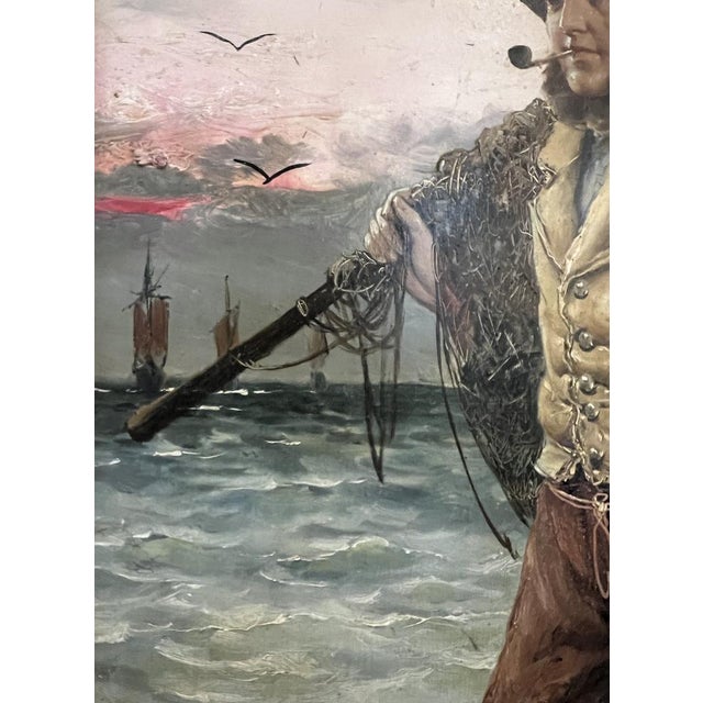Frederick Reginald Donat, Pêcheur, Oil on Wood, Framed For Sale - Image 5 of 14