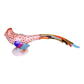 Late 20th Century Herend Rust Red Pheasant Figurine 5025 Avery Collection For Sale