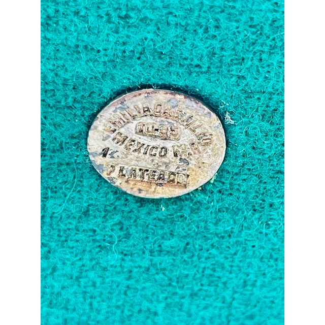 1980s Emilia Castillo Silver-Plated Butterfly Candle Holder With Stone Inlay, Mexican For Sale - Image 18 of 18