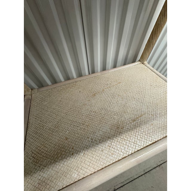 Traditional Vintage Rattan Pencil Reed Display Etegere For Sale - Image 3 of 12