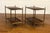 Pair of Two Tiered Brass and Wood End Tables by Leighton Hall - Showroom Samples For Sale - Image 10 of 17
