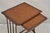 Regency Style Mahogany Brown Tooled Leather Accent Side Table by Highland House with Pullout Leather Top Surface. Circa...