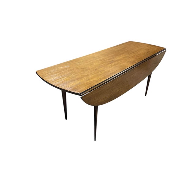 1960s Broyhill Brasilia Harvest Drop Leaf Table Walnut, Circa 1960s Attributed For Sale - Image 5 of 18