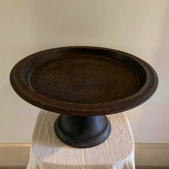 Asian Antique Early 20th Century Antique Hand Carved Teak Offering Tray For Sale - Image 3 of 12