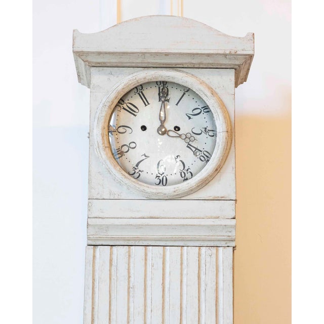 Early 19th Century Early 19th-Century Swedish Gustavian Longcase Clock, Circa 1800 For Sale - Image 5 of 12