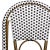 2020s Indoor Outdoor French Bistro Stacking Side Chair in Black & White & Light Brown - 2 Pieces For Sale - Image 5 of 8