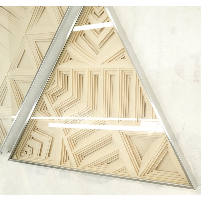 Mid Century Modern Greg Copeland 3D Paper Cutout Wall Art Sculpture Aluminum For Sale - Image 6 of 10