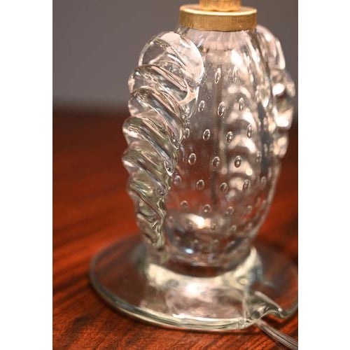 White Bullicante Murano Glass Floral Table Lamps from Seguso, Italy, 1950s, Set of 2 For Sale - Image 8 of 16