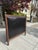 Animal Skin Antique Neoclassical Carved Wood & Black Leather Full-Size Headboard, Fluted Posts & Pinecone Finials For Sale - Image 7 of 12