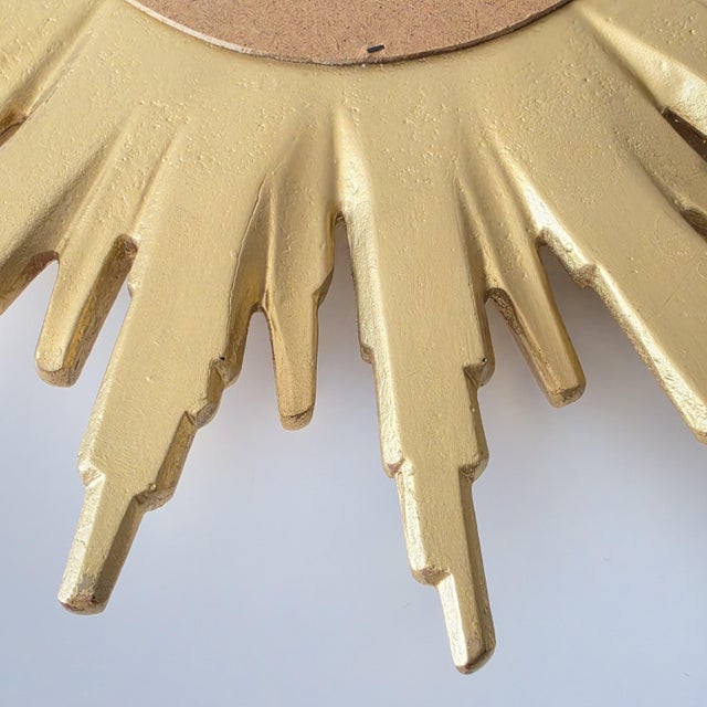 Gilded Sunburst Wall Mirrors, Belgium, 1970s For Sale - Image 12 of 15