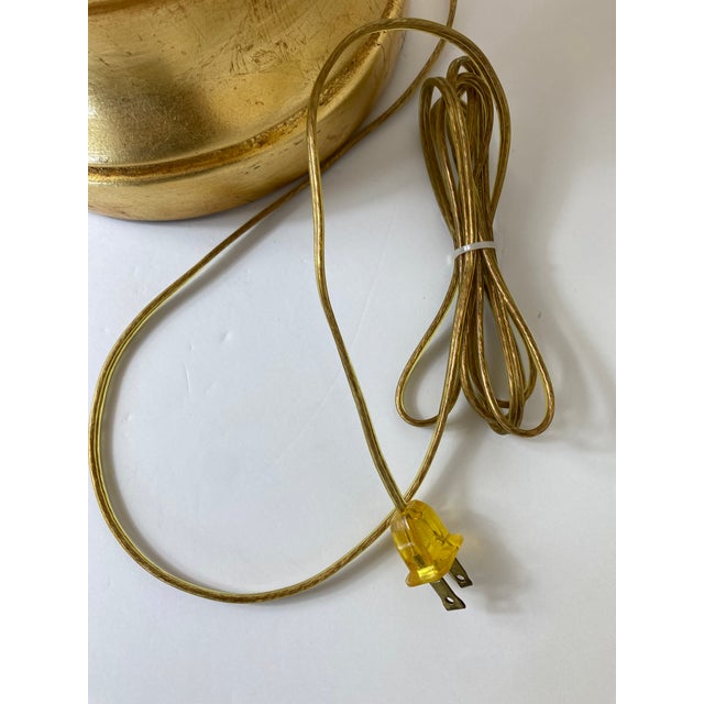 4 Foot Hollywood Regency Gold Leafed Cherub Light Fixture For Sale - Image 12 of 12