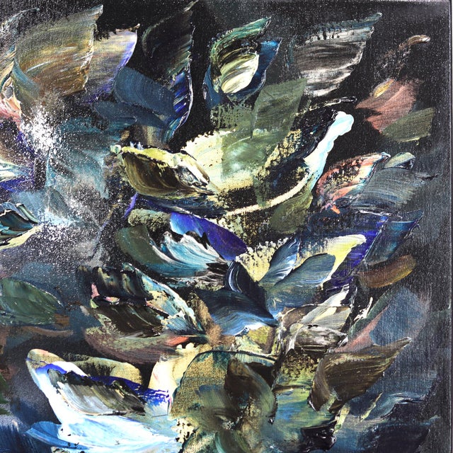 Power of Dreaming - Large Moody Abstract Textural Acrylic Painting on Canvas by Vè Boisvert For Sale In Los Angeles - Image 6 of 9