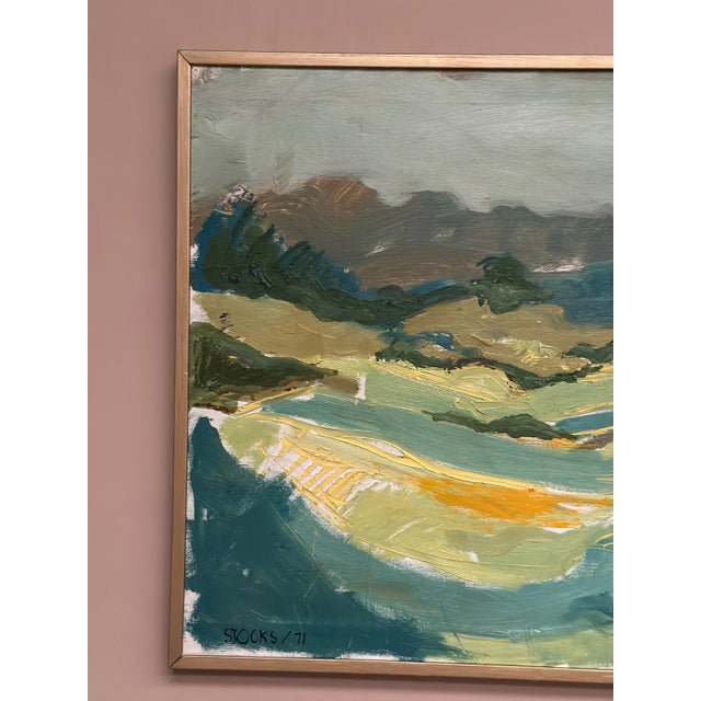 Lars Stocks, Landscape, 1971, Oil Painting on Panel, Framed For Sale - Image 13 of 18