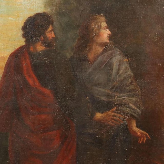 The Nymphs Burning Telemachus Ship, 17th Century, Oil Painting on Canvas, Framed For Sale - Image 4 of 12