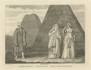 George Alexander Cooke, Mamluk, Lady, and Almee in Egypt, 1801, Paper