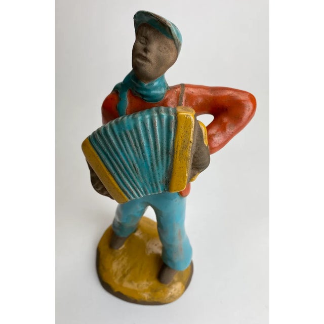 1930s Art Deco Figurine of Accordion Player by Etha Lempke For Sale - Image 4 of 13