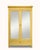 Louis XVI Yellow Painted Mirror Door Armoire For Sale - Image 5 of 14
