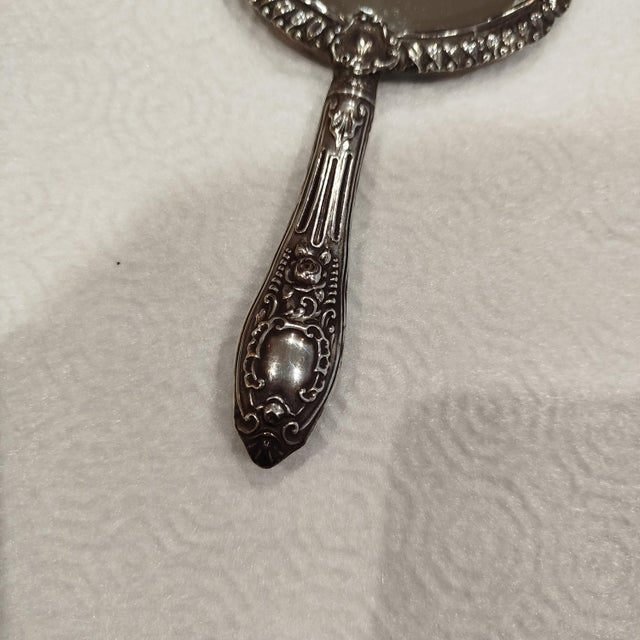Vintage Silver Hand Mirror, 1930s For Sale - Image 15 of 16
