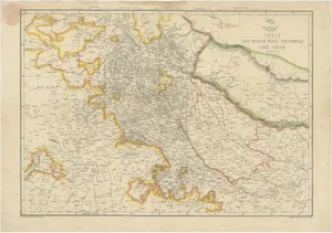 Antique Map of Northwestern India by Weller, 1857