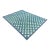 Handmade Cotton Vegetable Dyed Checked Gingham Area Rug Teal Blue With Cream and Forest Green - 8'x10' For Sale