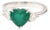 Natural 1.83 cts emerald & 0.46 cts diamond ring in 18k gold For Sale