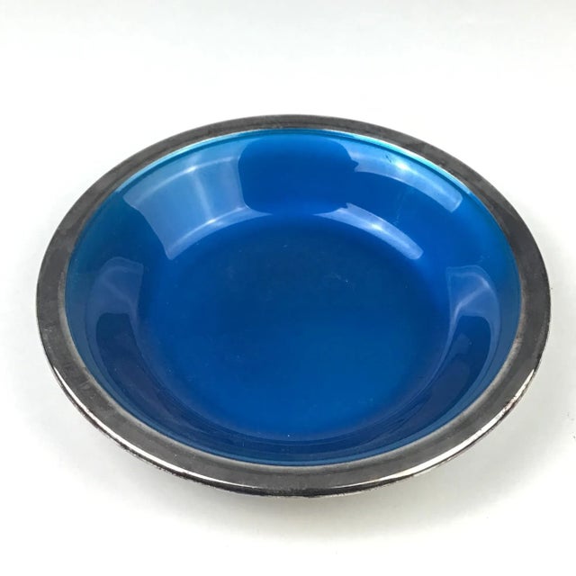 Reed & Barton Enamel Silver Plated Trinket Dish For Sale In Portland, ME - Image 6 of 10