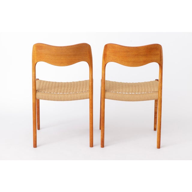 Vintage Danish Model 71 Dining Chairs from J.L. Møllers, 1960s, Set of 6 For Sale - Image 15 of 18