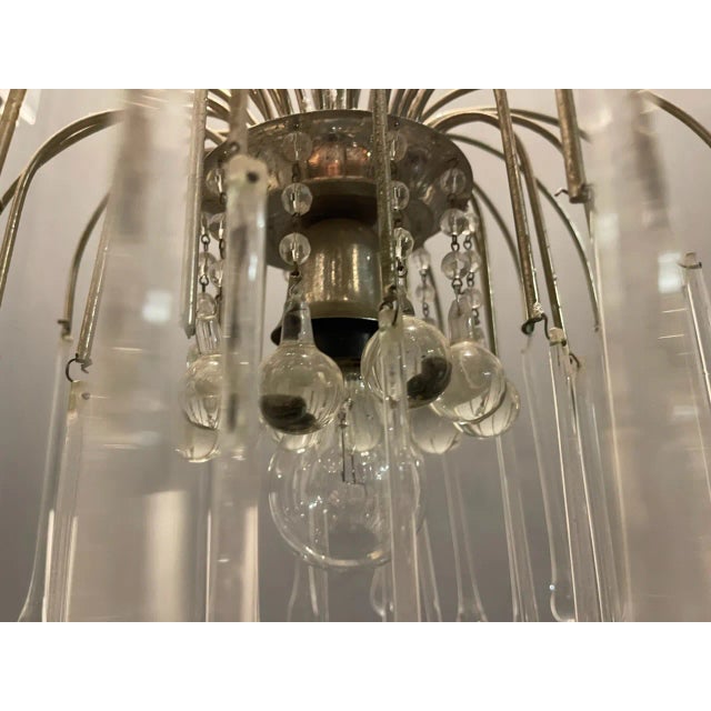 Murano Glass Drop Waterfall Chandelier, 1960s For Sale - Image 4 of 8