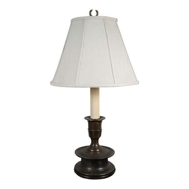 Vintage Frederick Cooper Brass Candlestick Candle Stand Table Lamp For Sale