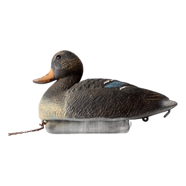 Vintage 1970s Victor Mallard Hen Duck Decoy With Weight For Sale