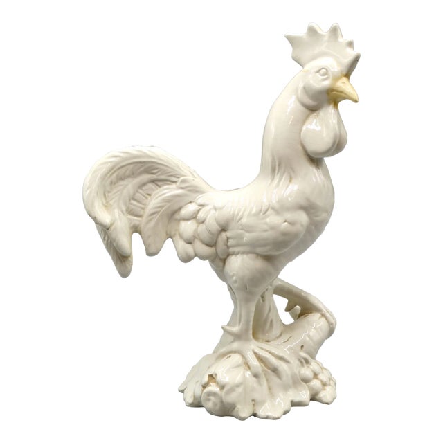 Italian Blanc De Chine Rooster Figurine For Sale
