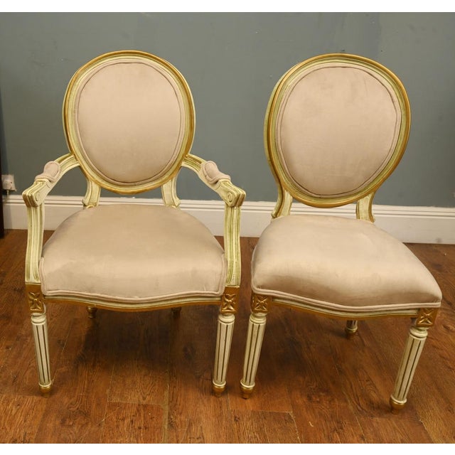 Louis XVI French Dining Chairs, Set of 14 For Sale - Image 3 of 9
