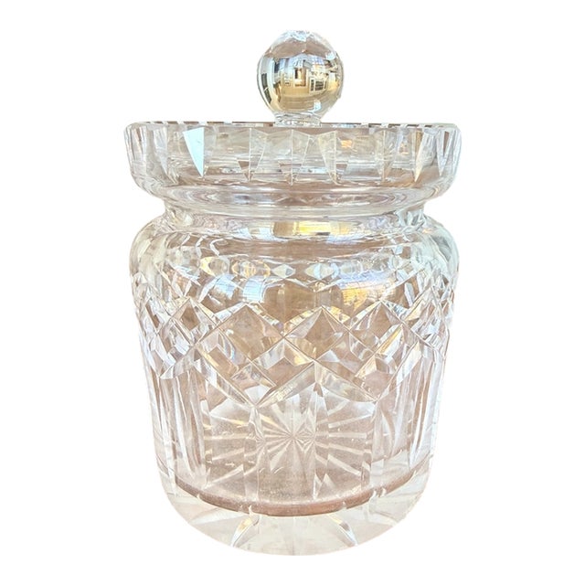 Late 20th Century Waterford Lismore Crystal Biscuit/Cookie/Candy Jar For Sale