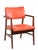 Mid 20th Century Orange Vinyl Seat Arm Chair For Sale - Image 10 of 10