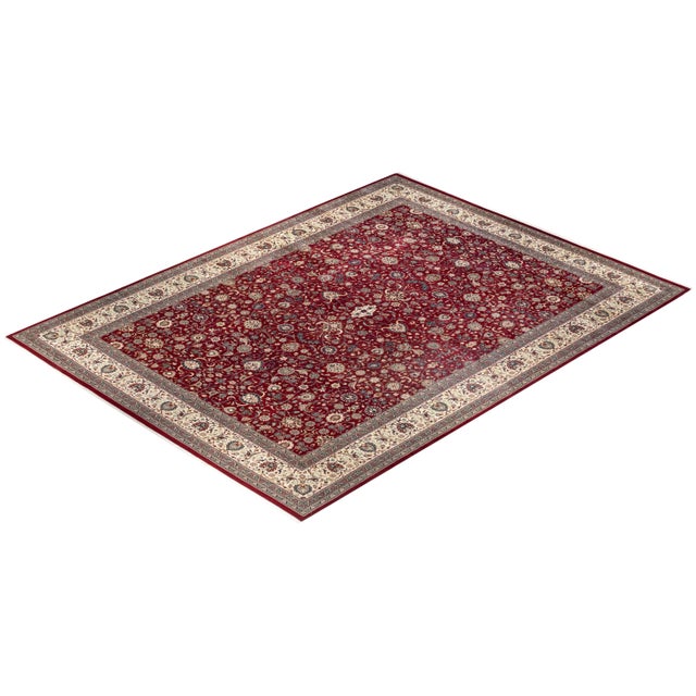 Red Mogul, One-of-a-Kind Hand-Knotted Area Rug - Red , 12' 5" x 17' 0" For Sale - Image 8 of 8