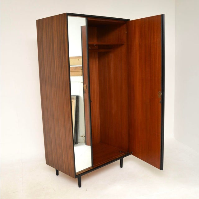 Mid-Century Modern Vintage Walnut Wardrobe attributed to John & Sylvia Reid for Stag, 1950s For Sale - Image 3 of 13
