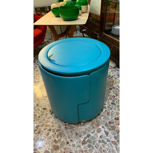 Dilly Dally Dressing Table in Turquoise by Luigi Massoni for Poltrona Frau, 1968 For Sale - Image 3 of 14