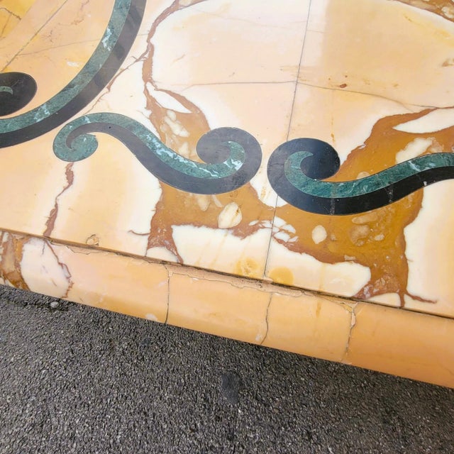 Gold Coffee Table in Marble and Giltwood, Late 19th-Early 20th Century For Sale - Image 8 of 17